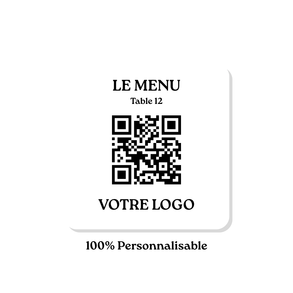 Pavé acrylique Fond blanc + Adhésif Ultra - Fin - GRAVTAPLANCHE