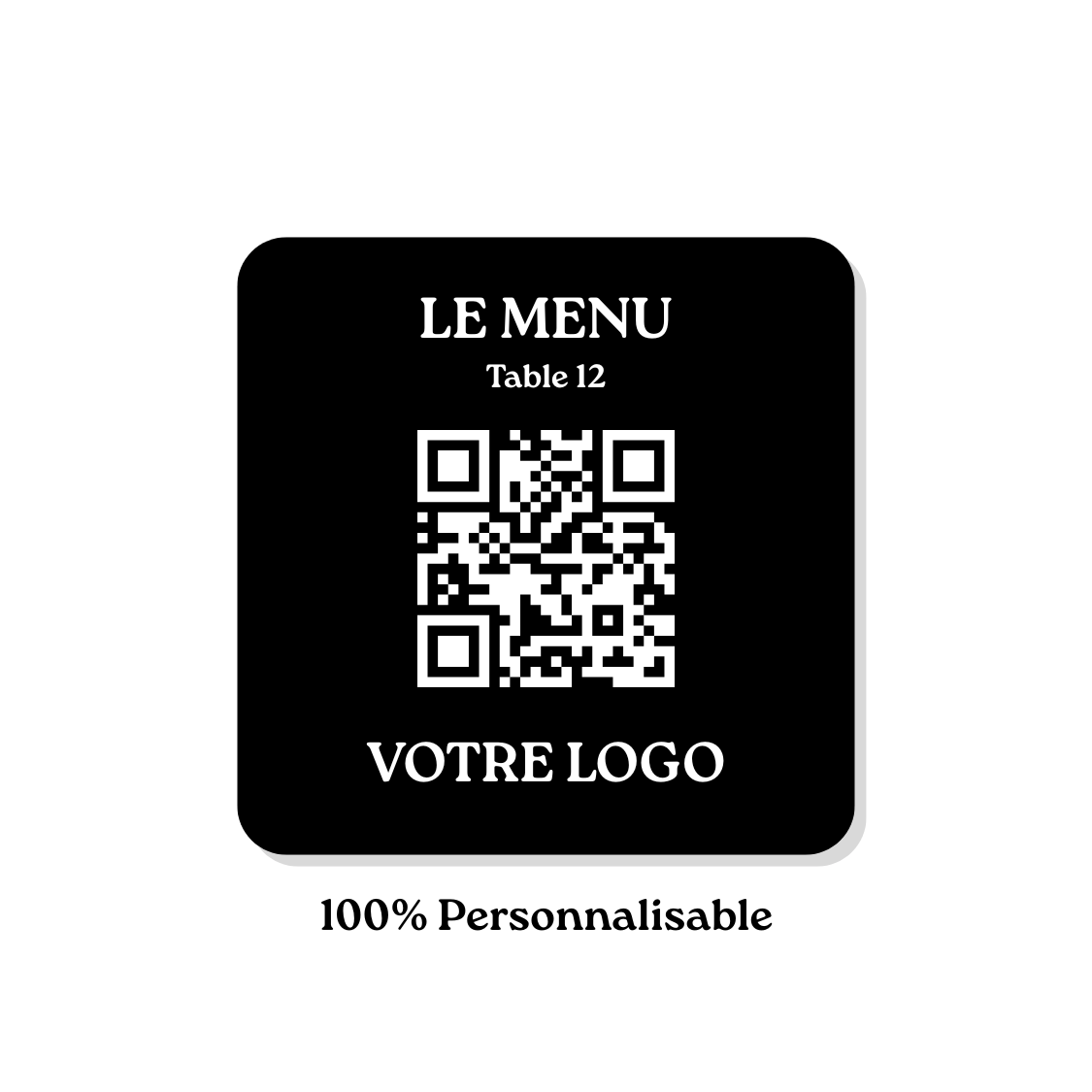 Pavé acrylique Fond noir + Adhésif Ultra - Fin - GRAVTAPLANCHE