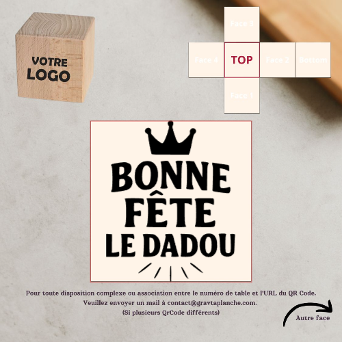 Cube QR Code Bois personnalisé Customisé
